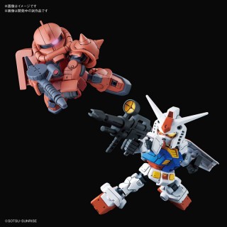SD Gundam Cross Silhouette RX 78 2 Gundam & Chars Zaku II Plastic Model Kit BANDAI SPIRITS