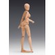 Scale Movable Body Female Type Light Brown Plastic Model 1/12 WAVE