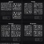 Xenogears Structure Arts 1/144 Model Kit Series Vol.1 All 4Types BOX Square Enix