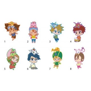 Digimon Adventure CharaRide Trading Rubber PhoneStrap Box of 8 straps Groove Garage