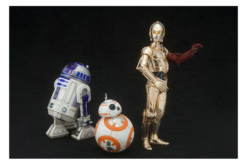 Japan Kotobukiya ARTFX Star Wars R2-D2 & C-3PO with BB-8 1/10 PVC Figure READY 