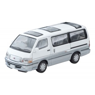 Tomica Limited Vintage NEO LV N216d Toyota HiAce Wagon Super Custom G 2001 (White / Silver) Takara Tomy