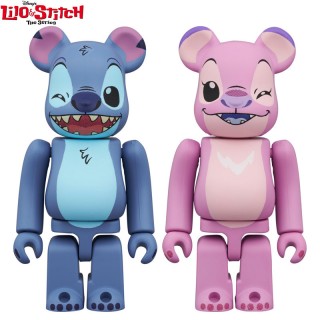 BEARBRICK Lilo & Stitch - STITCH & ANGEL 2PCS SET Medicom Toy