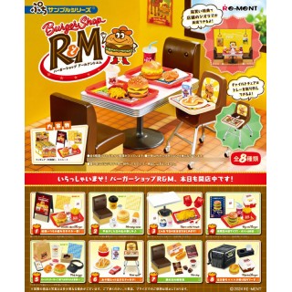 Petit Sample Burger Shop R&M Pack of 8 RE-MENT