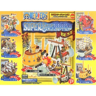 One Piece Super Ship Collection Best Full Set & Bonus Gold D. Roger Ship Plex