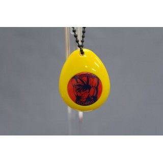 (T1E) DRAGON BALL Z DBZ SOUNDROP KEYCHAIN GOKU COLOR YELLOW BANDAI 