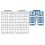 Long Seat Interior Set A (Blue) for 4-door Car 2 Cars 1/80 PM Office A