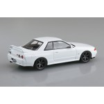 RakuPla Snap Kit No.14CU CW Nissan R32 Skyline GT R Custom Wheel (Crystal White) 1/32 Aoshima