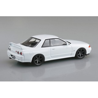 RakuPla Snap Kit No.14CU CW Nissan R32 Skyline GT R Custom Wheel (Crystal White) 1/32 Aoshima
