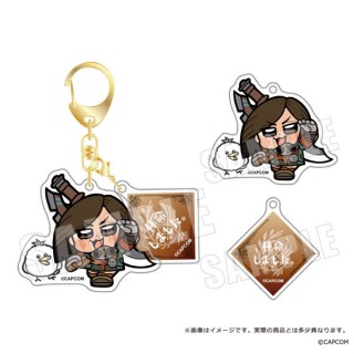 Monster Hunter Wilds x Bkub Quote Acrylic Keychain 01. Hunter Hope Armor empty