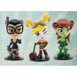 DC Comics Mini Figure Bombshells Catwoman & Harley Quinn & Poison Ivy Cryptozoic Entertainment