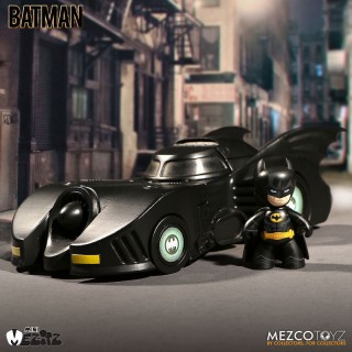 2 Inch Mezitz Mini Batman 1989 Tim Burton Batmobile with Batman Mezco