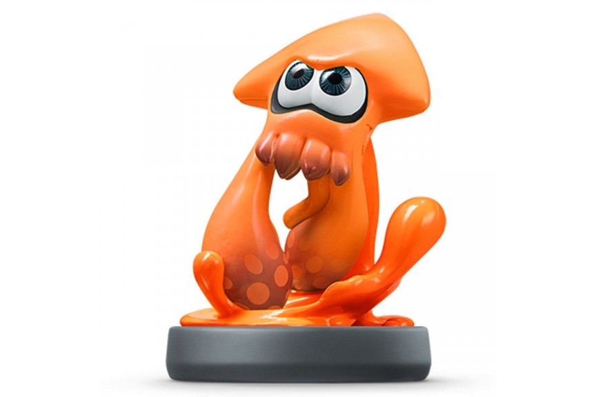 Nintendo 3ds Wii U Amiibo Squid Orange Figure Splatoon Loose Without Box Mykombini