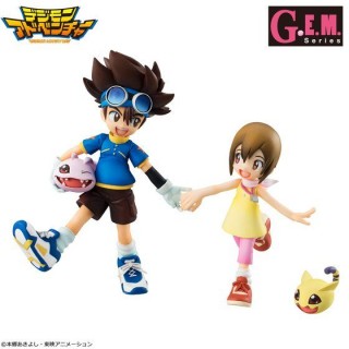 G.E.M. Series Digimon Adventure Yagami Taichi & Hikari / Koromon & Nyaromon Megahouse Limited