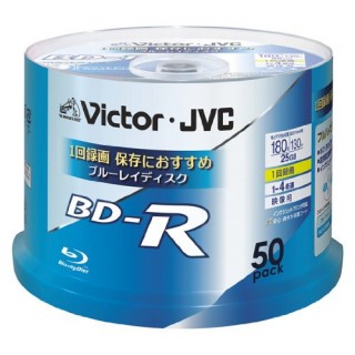 (T11E2) Blu-ray disc Victor JVC BD-R 25GB (BV-R130U50W) pack of 50 units