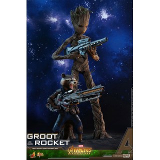 hot toys groot and rocket infinity war