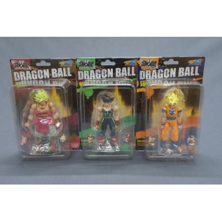 (T4E3) Dragon Ball Kai Shodo Action Figure set of 3 Super Saiyan Songoku Super Saiyan Broly Bardock