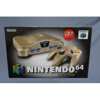 (T25E15) Nintendo 64 Gold Model Japanese Edition complete in box good condition
