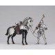 KT Project KT-027 Takeya Style Jizai Okimono 15th Century Gothic Equestrian Armor Silver Kaiyodo